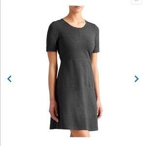 Athleta En Route Charcoal Grey Fit and Flare Dress